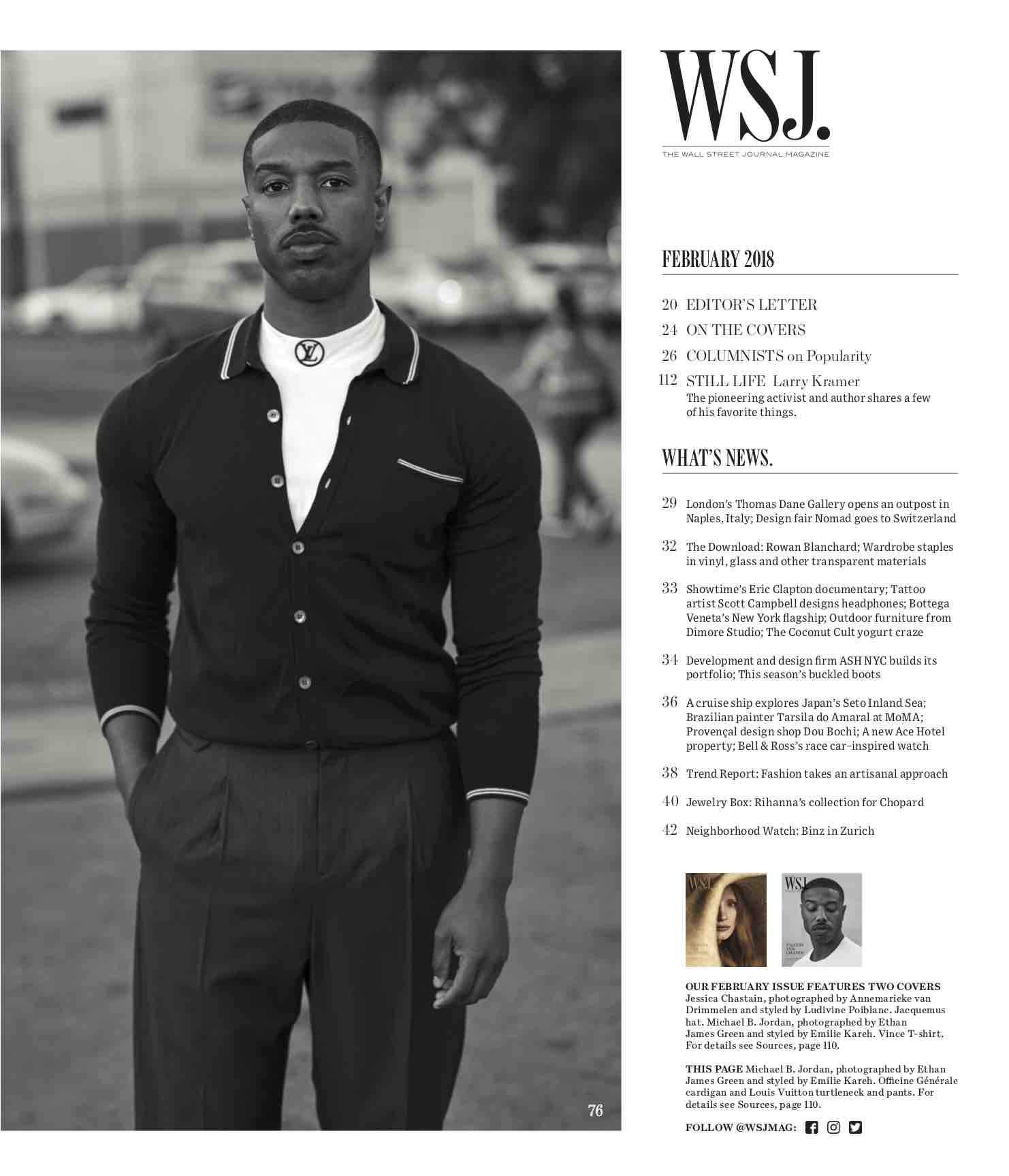 Jessica Chastain / Michael B. Jordan | WSJ. Magazine, February 2018 - Image 3