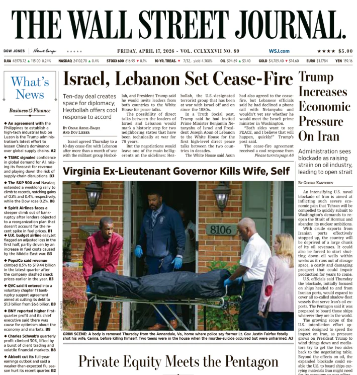 Trump Increases Economic Pressure On Iran | The Wall Street Journal -- Fri., April 17, 2026