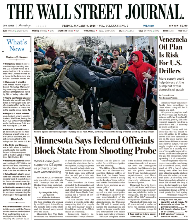 Venezuela Oil Plan Is Risk For U.S. Drillers | The Wall Street Journal -- Fri., January 09, 2026