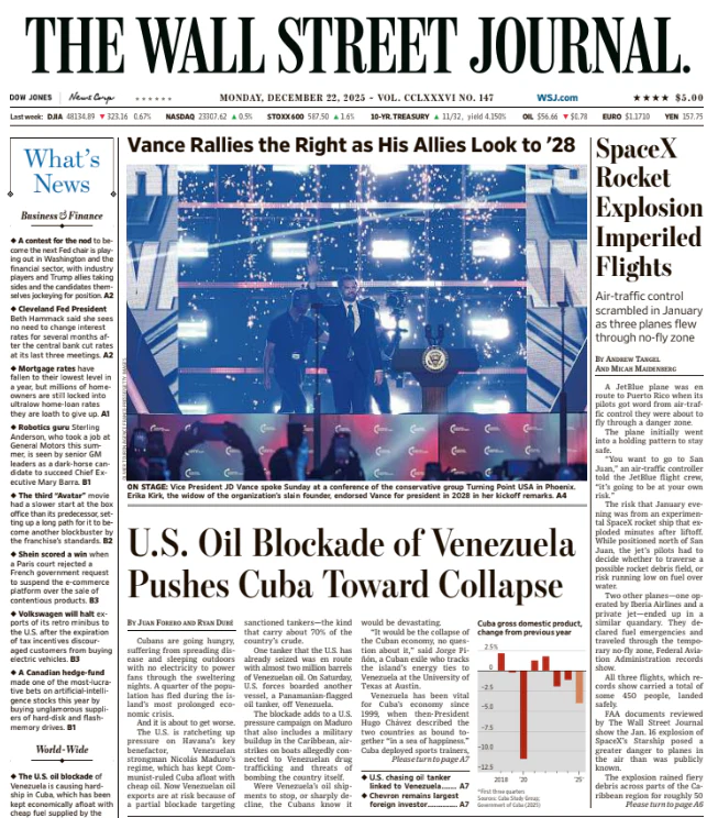 SpaceX Rocket Explosion Imperiled Flights | The Wall Street Journal -- Mon., December 22, 2025