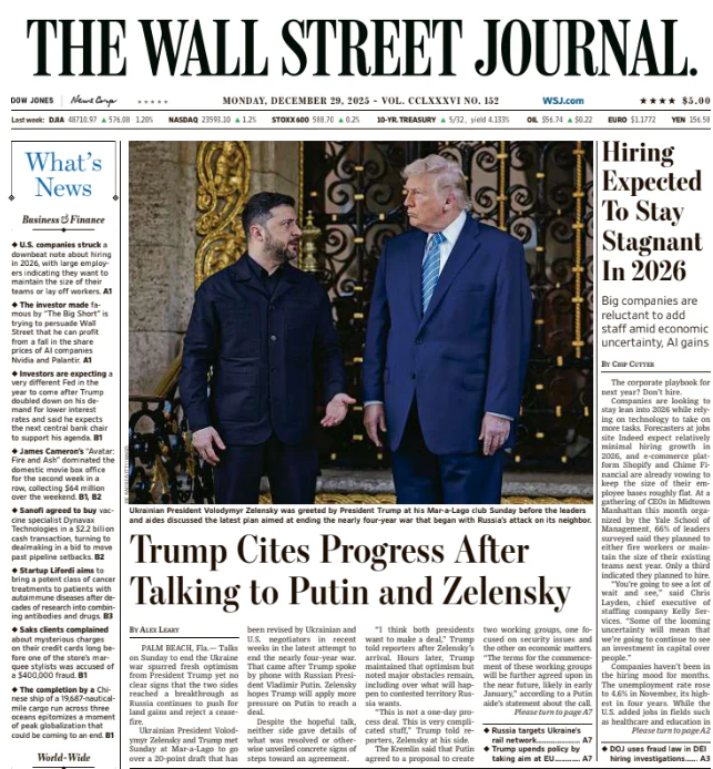 Hiring Expected To Stay Stagnant In 2026 | The Wall Street Journal -- Mon., December 29, 2025