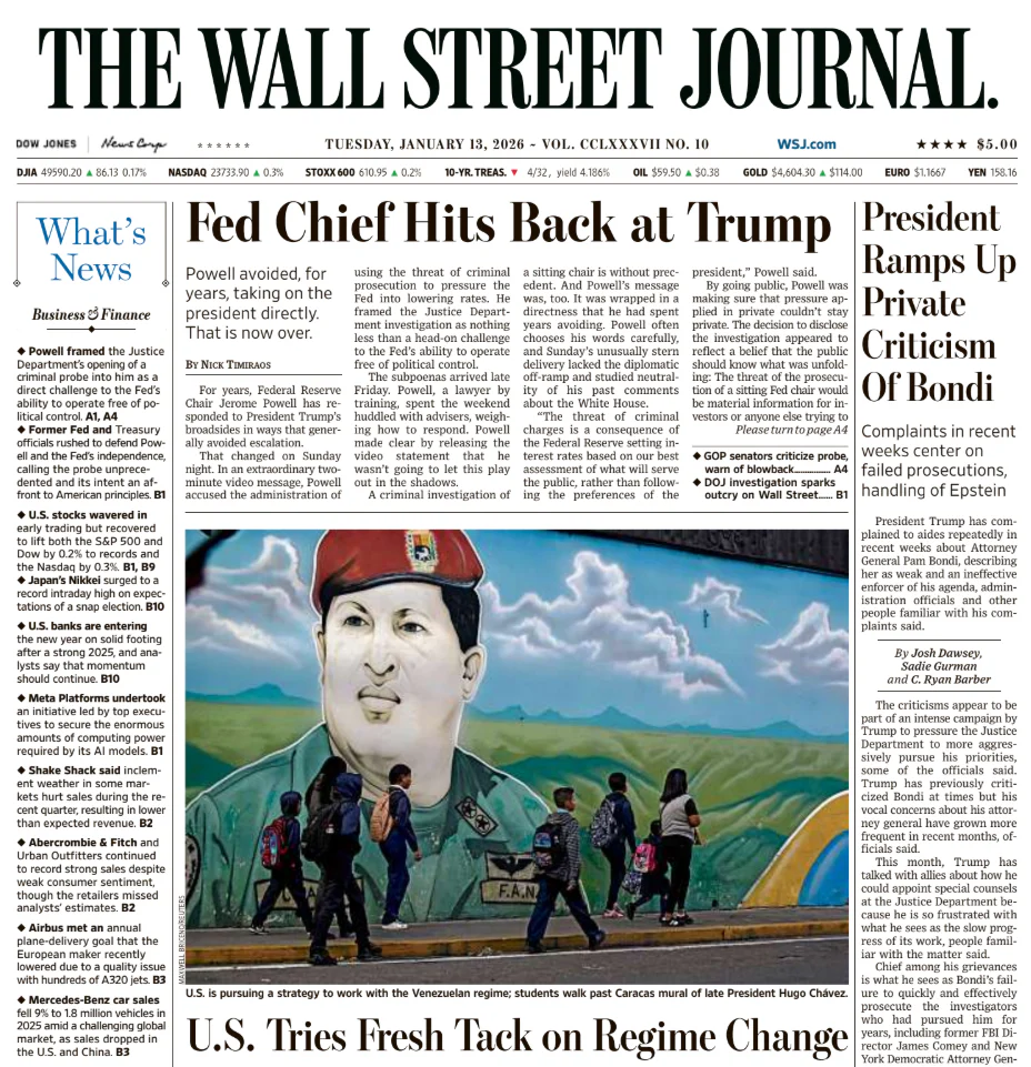 President Ramps Up Private Criticism Of Bondi | The Wall Street Journal -- Tue., January 13, 2026