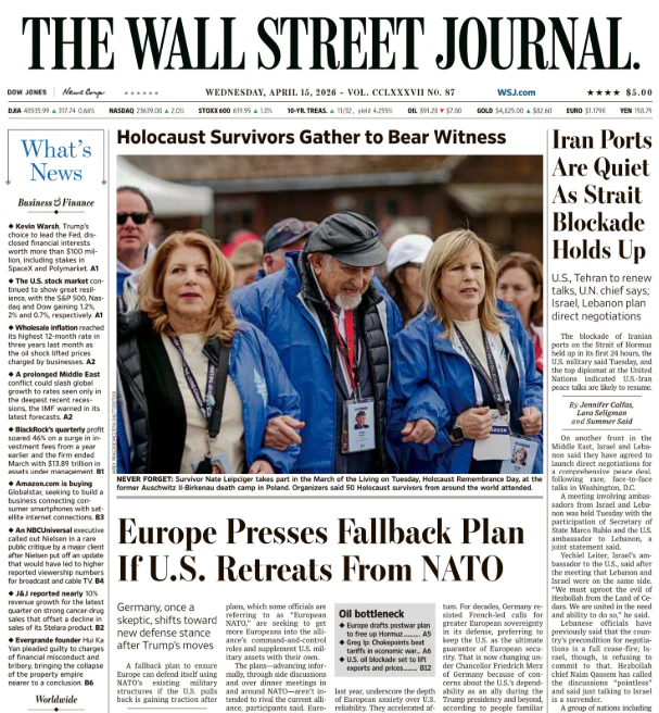 Iran Ports Are Quiet As Strait Blockade Holds Up | The Wall Street Journal -- Wed., April 15, 2026