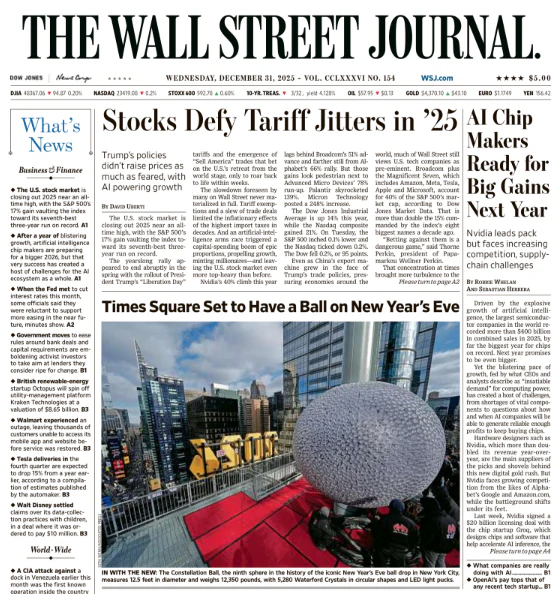AI Chip Makers Ready for Big Gains Next Year | The Wall Street Journal -- Wed., December 31, 2025